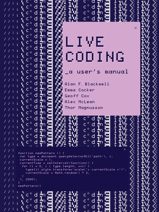 Title details for Live Coding by Alan F. Blackwell - Available